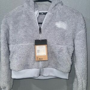 The North Face Light Gray Fuzzy Jacket